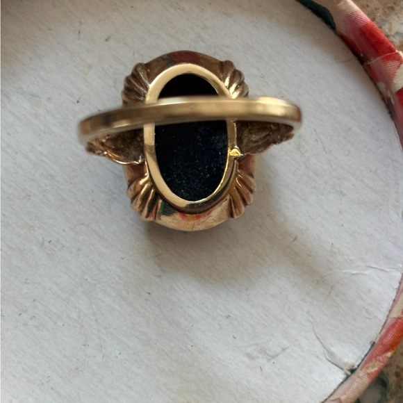 10k Elegant Gold & Onyx VTG ladies ring - Picture 12 of 15